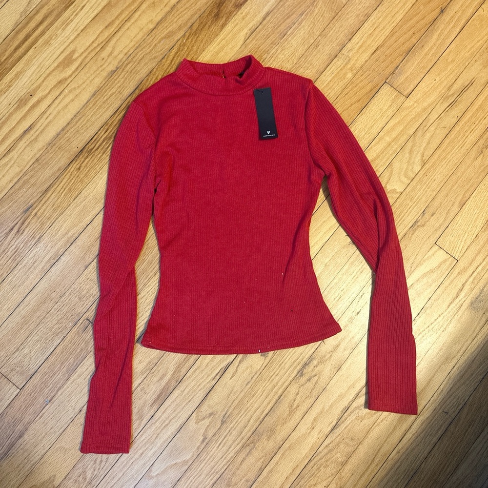 Lulu's Vibrant Red Long Sleeve Top